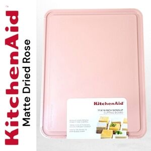KitchenAid Matte-Dried-Rose Pink Cutting Board 11X14 IN Nonslip